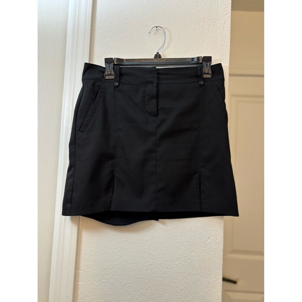 Izod Black Golf Skort with Clean Waistband